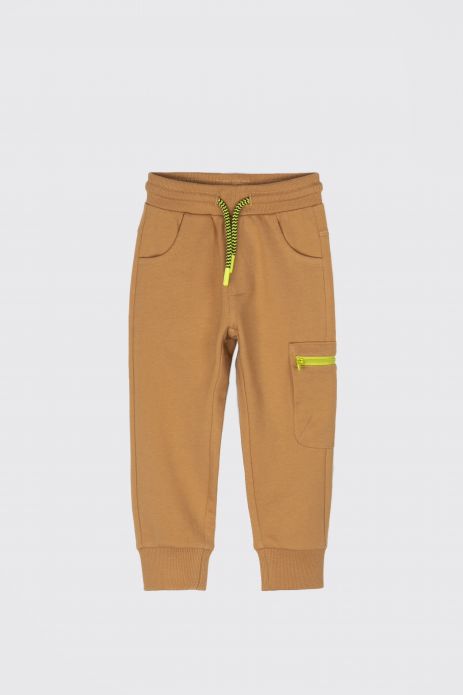 Sweatpants brown with a pocket, slim cut 2