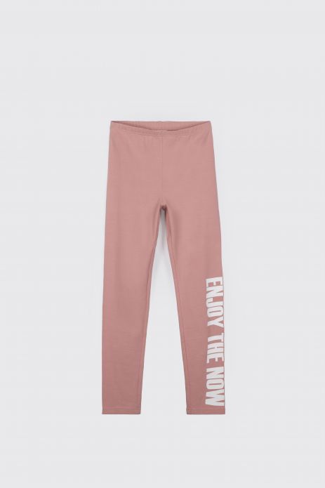 Long leggings pink with print