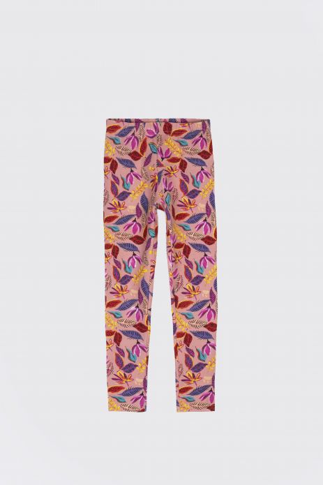 Long leggins multicolored with a floral motif