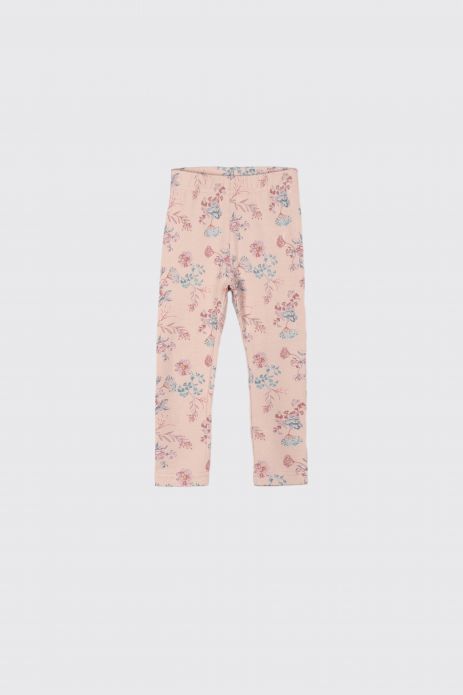 Long leggings multicolored with floral motif