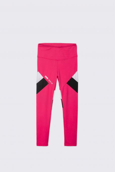 Long leggings pink with high waist 2