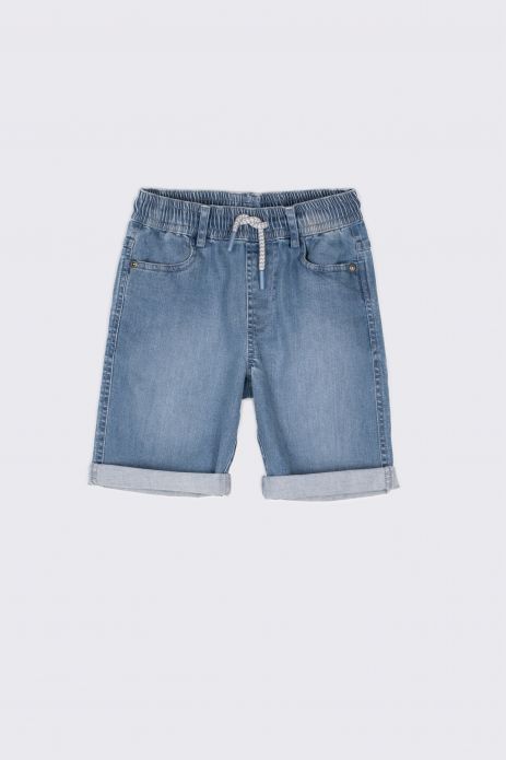 Shorts blue jeans with abrasions