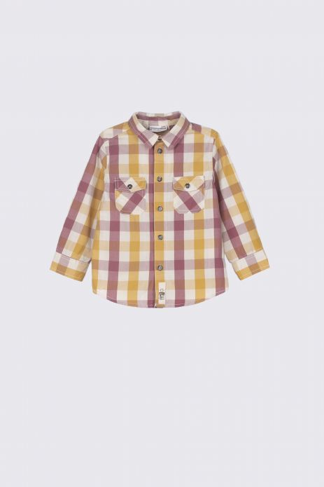Shirt with long sleeves multicolored checkered