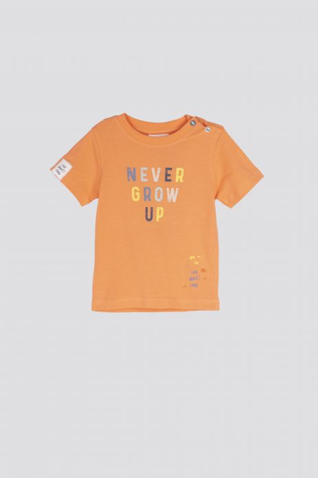 T-shirt with short sleeves orange with the inscription