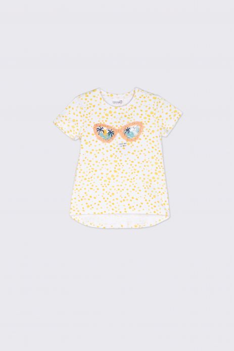 T-shirt with short sleeves white with print