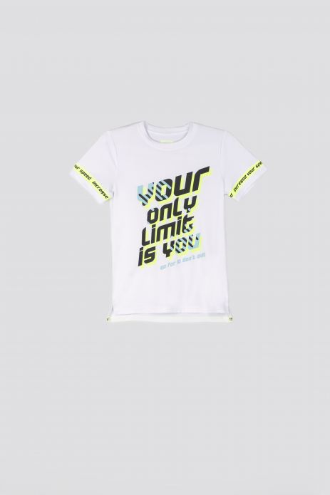 T-shirt with short sleeves white with a motivational slogans
