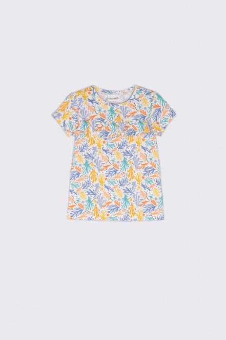 T-shirt with short sleeves multicolored with a frill 2