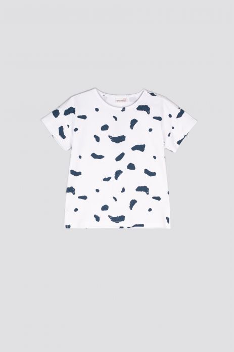 T-shirt with short sleeves white with an animal motif