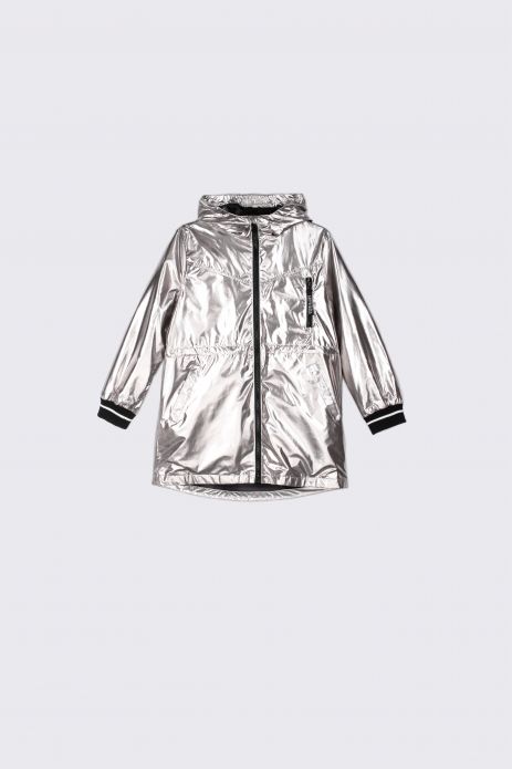 Jacket with lining silver hoodie