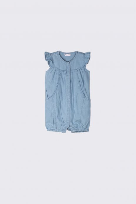 Jeans overall blue with butterfly sleeves