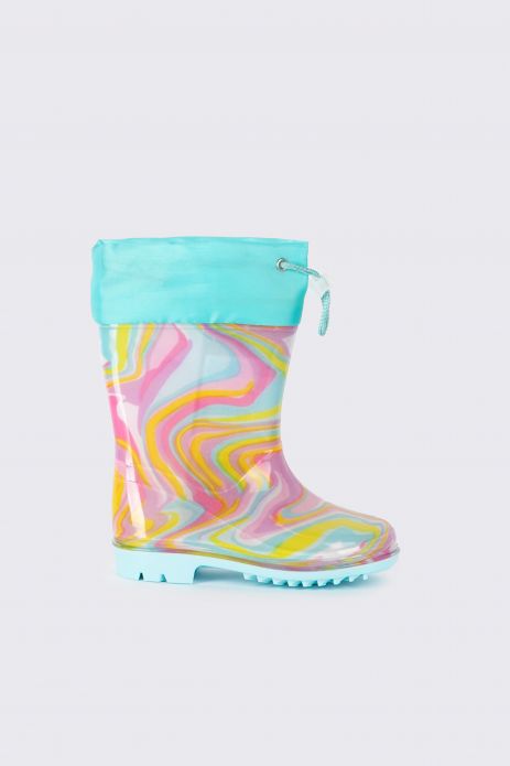 Rain boots with drawstring with textured sole 2