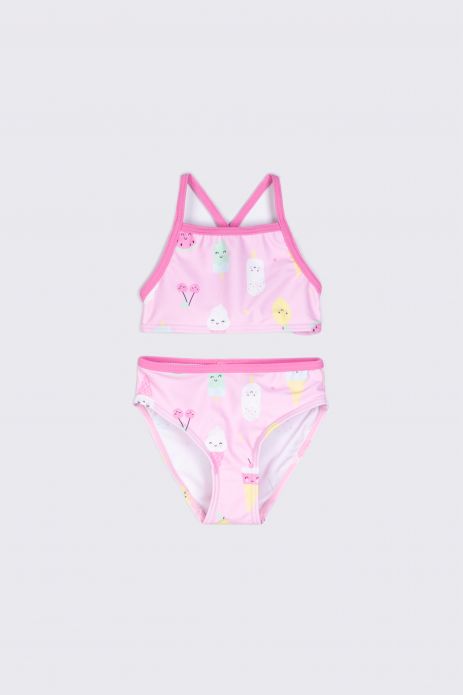 Swimsuit two-piece with ice cream print
