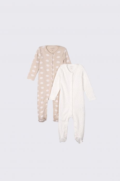 Romper with feet 2 pack of cotton 2