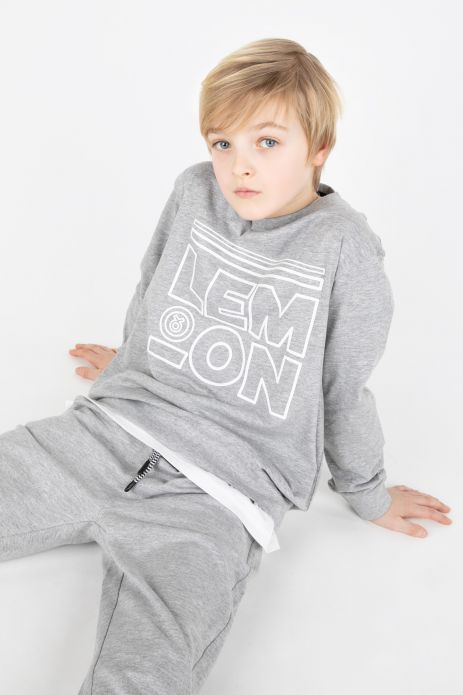 Boys' long-sleeved T-shirt basic with graphics