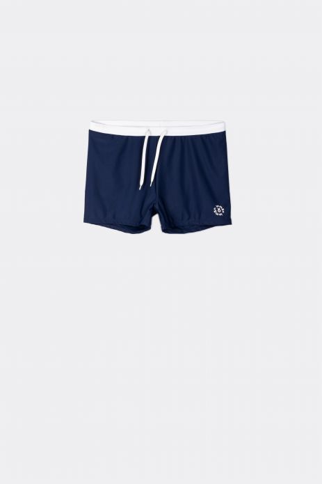Youth beach shorts with a drawstring at the waist 