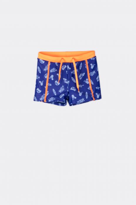 Boys' beach shorts with neon details 