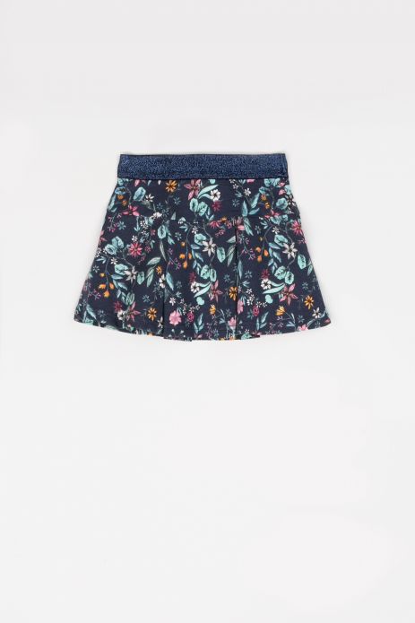 Knitted skirt with floral print