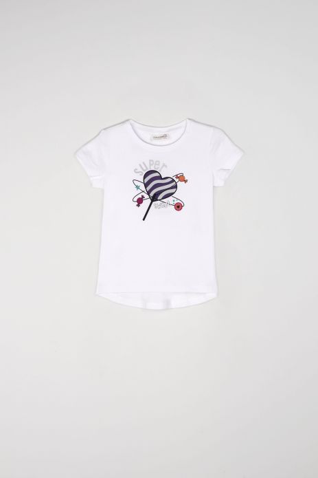 T-shirt white with a funny print