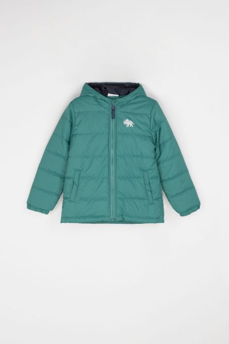 Transitional jacket green with reflective print