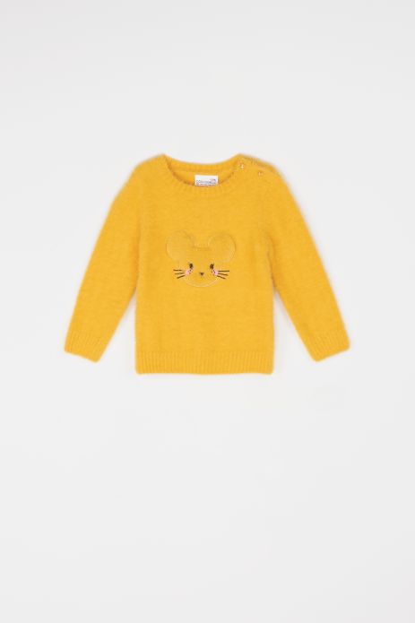 Knitted sweater plush with mouse app