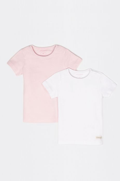 Cotton T-shirt 2 pack with a round neckline
