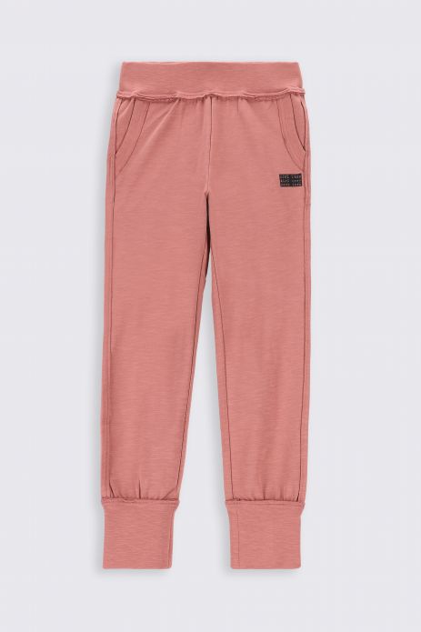 Sweatpants powder pink with pockets and welts