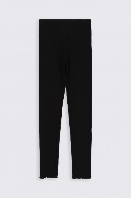 Long leggings black smooth without prints 2