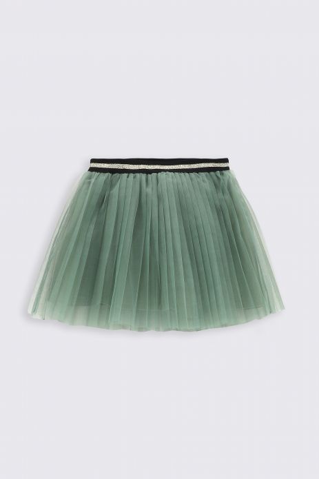 Tulle skirt green with cotton lining 2