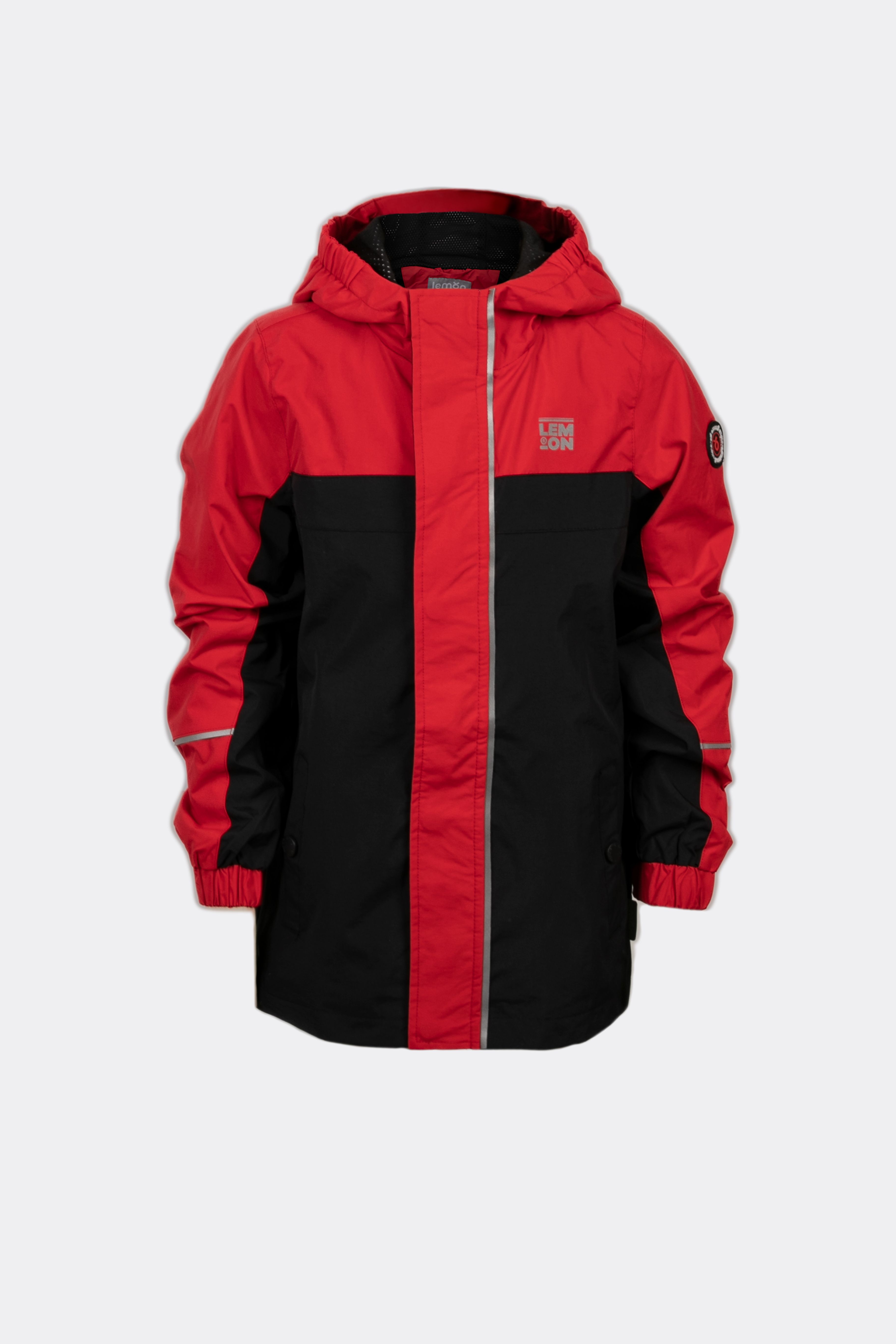 Jacket with a detachable sweatshirt multicolored with a hood
